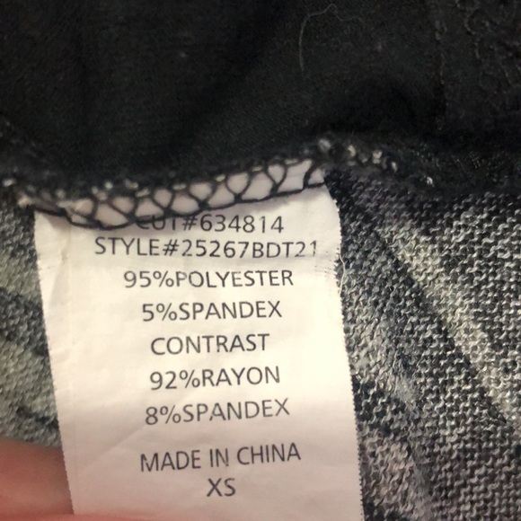 Heart Soul Shirt SZ XS Zebra Print Tank Plus Cover All In One 3/4 Length Sleeves - Picture 4 of 6